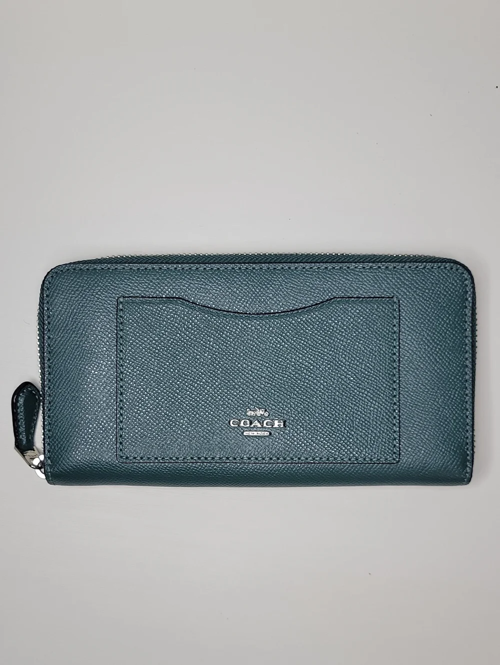 Coach Skylar Dark Teal Leather Hobo Shoulder Bag with Matching Wallet Set